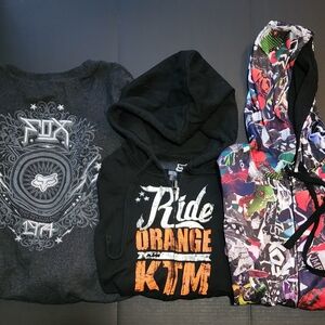 (3) Women's Large Fox Sweatshirt/Jacket Lot